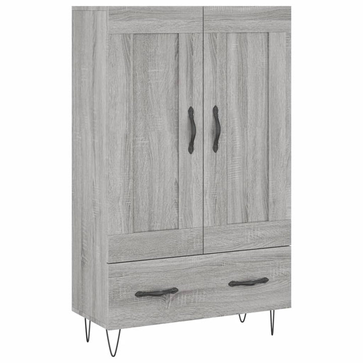skab 69,5x31x115 cm konstrueret træ grå sonoma-eg