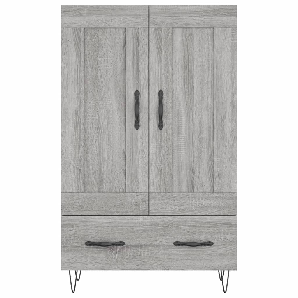 skab 69,5x31x115 cm konstrueret træ grå sonoma-eg