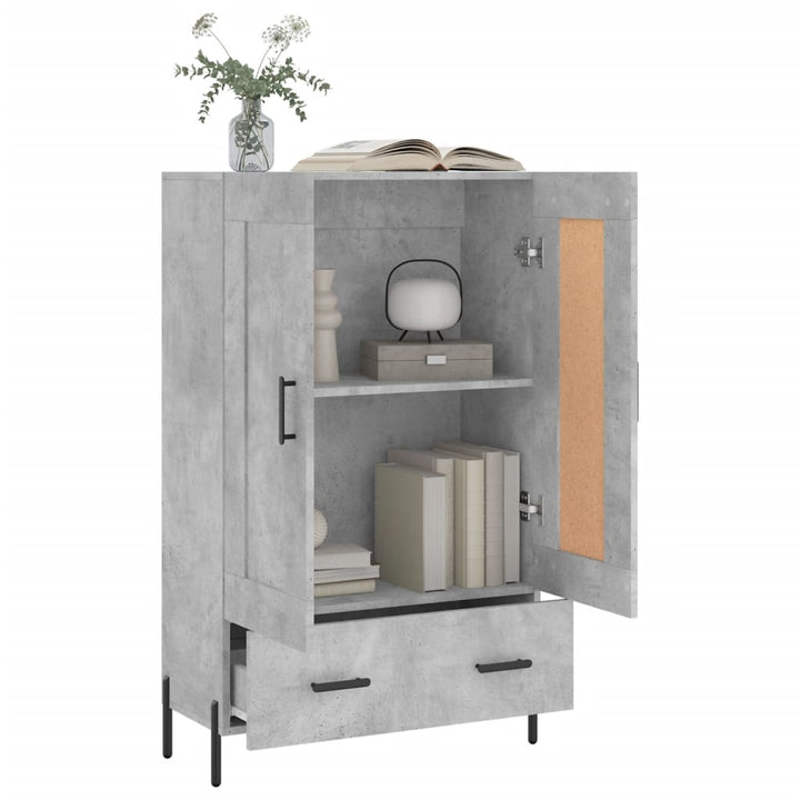 skab 69,5x31x115 cm konstrueret træ betongrå