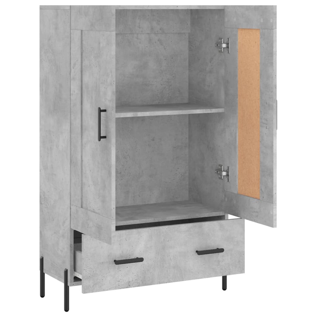 skab 69,5x31x115 cm konstrueret træ betongrå