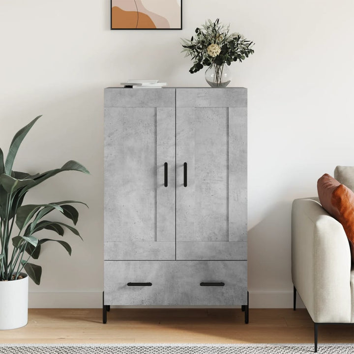 skab 69,5x31x115 cm konstrueret træ betongrå