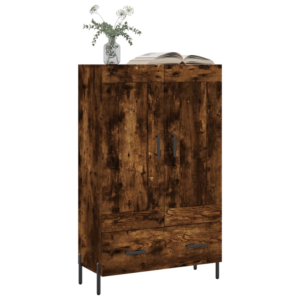 skab 69,5x31x115 cm konstrueret træ røget sonoma-eg