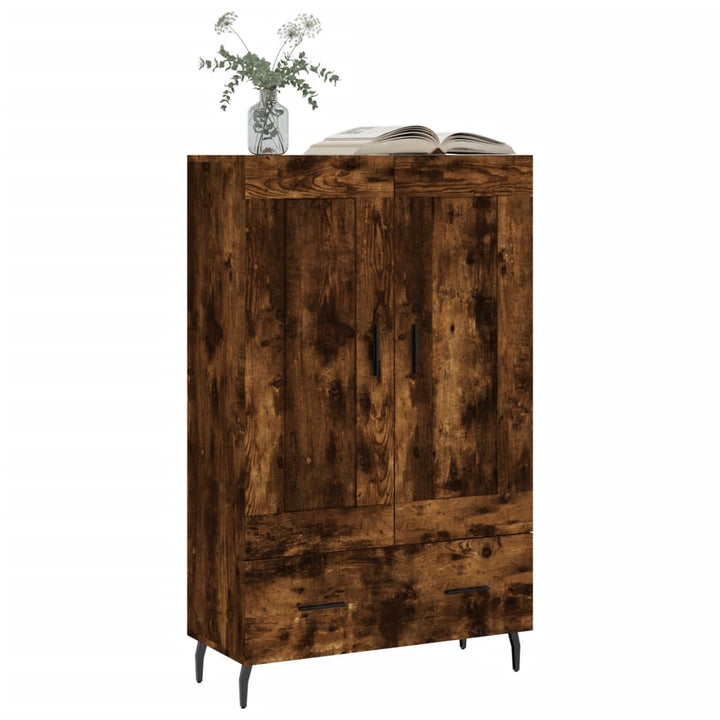 skab 69,5x31x115 cm konstrueret træ røget sonoma-eg