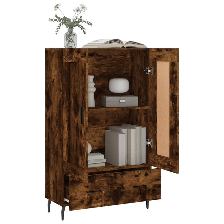skab 69,5x31x115 cm konstrueret træ røget sonoma-eg