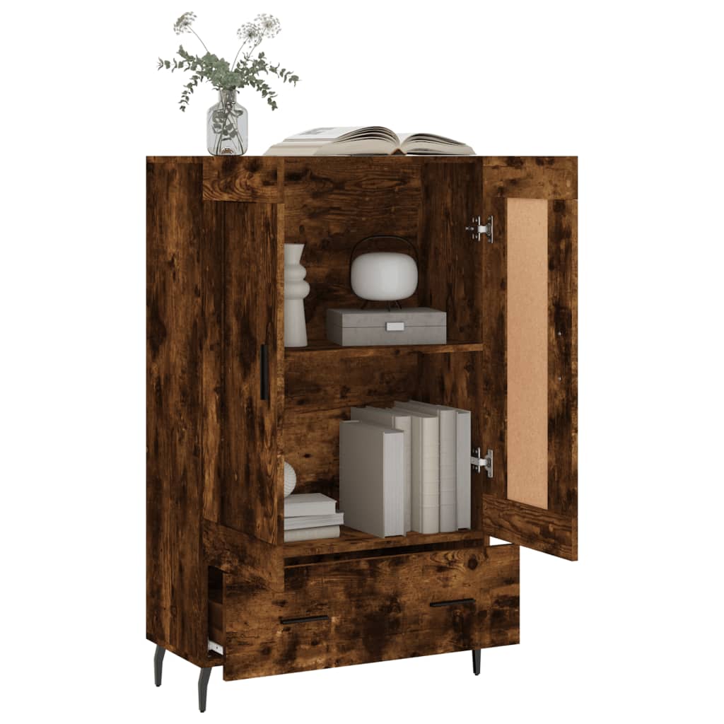 skab 69,5x31x115 cm konstrueret træ røget sonoma-eg