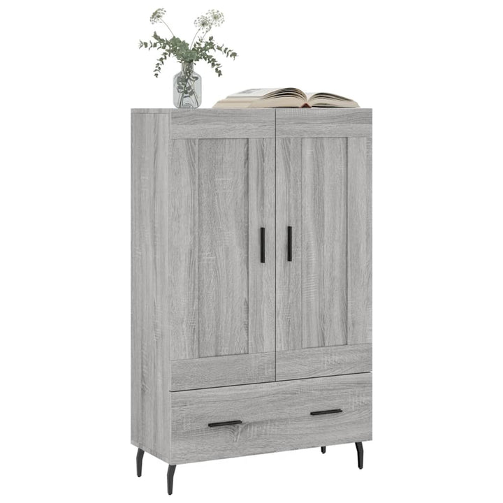 skab 69,5x31x115 cm konstrueret træ grå sonoma-eg
