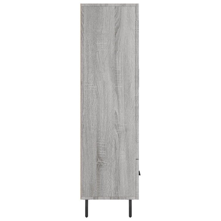 skab 69,5x31x115 cm konstrueret træ grå sonoma-eg