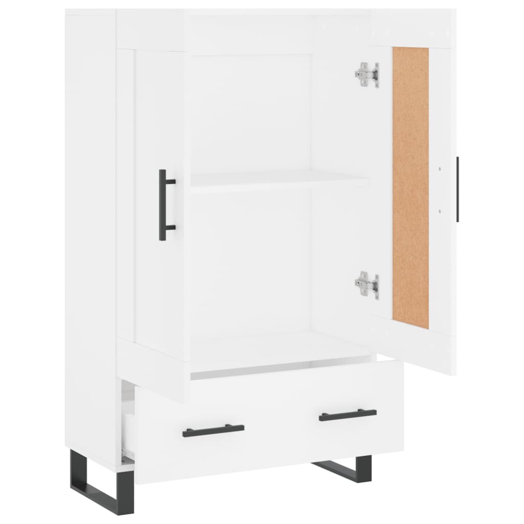 skab 69,5x31x115 cm konstrueret træ hvid