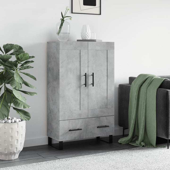 skab 69,5x31x115 cm konstrueret træ betongrå