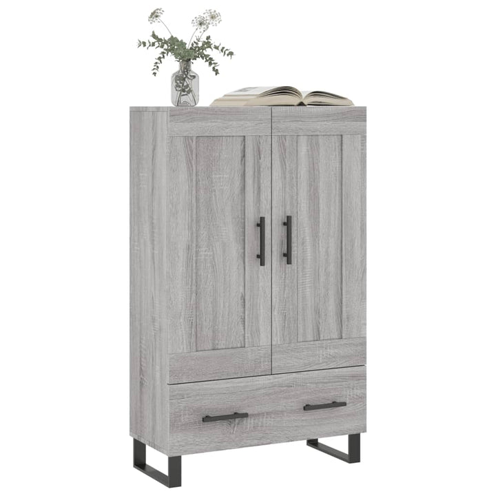 skab 69,5x31x115 cm konstrueret træ grå sonoma-eg