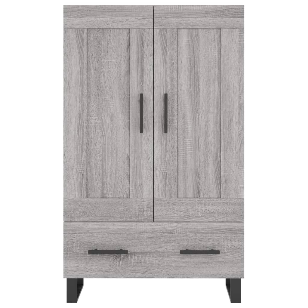 skab 69,5x31x115 cm konstrueret træ grå sonoma-eg