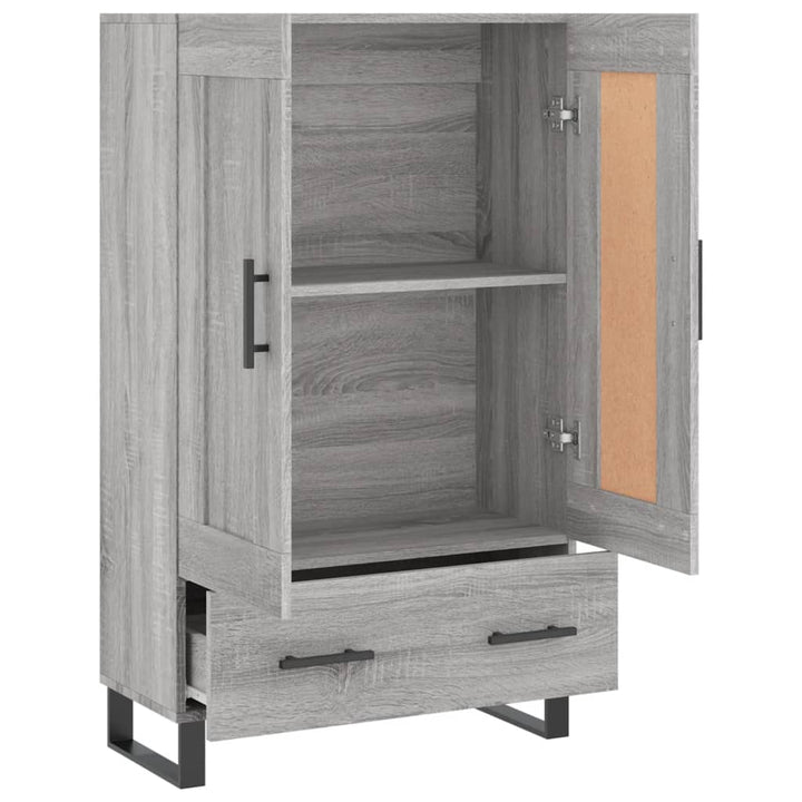 skab 69,5x31x115 cm konstrueret træ grå sonoma-eg