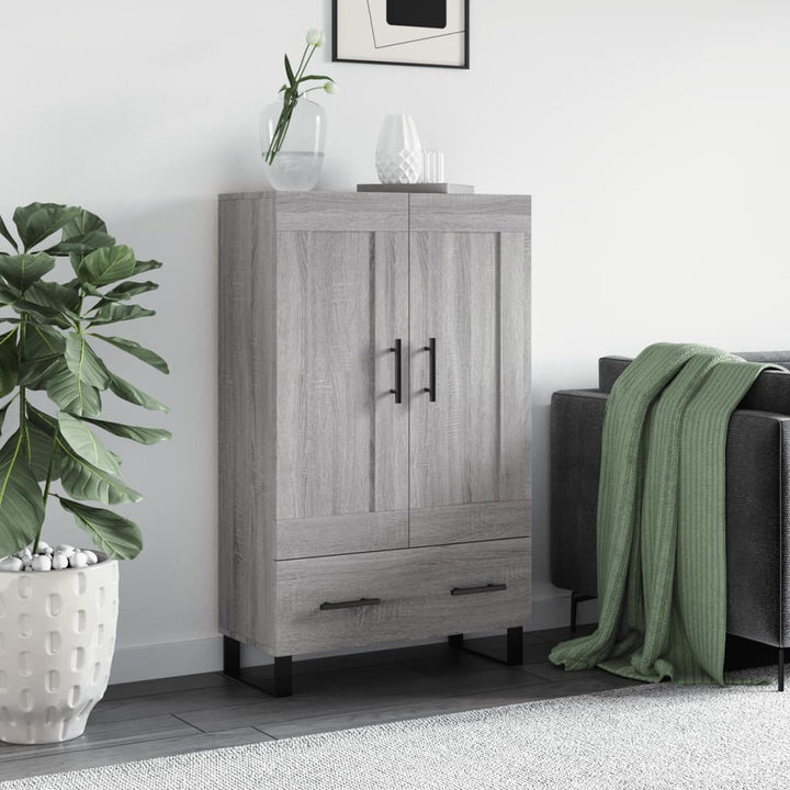 skab 69,5x31x115 cm konstrueret træ grå sonoma-eg