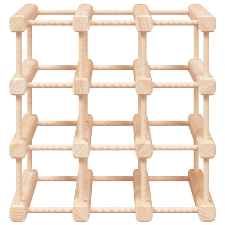 vinreol til 12 flasker 36x23x36 cm massivt fyrretræ