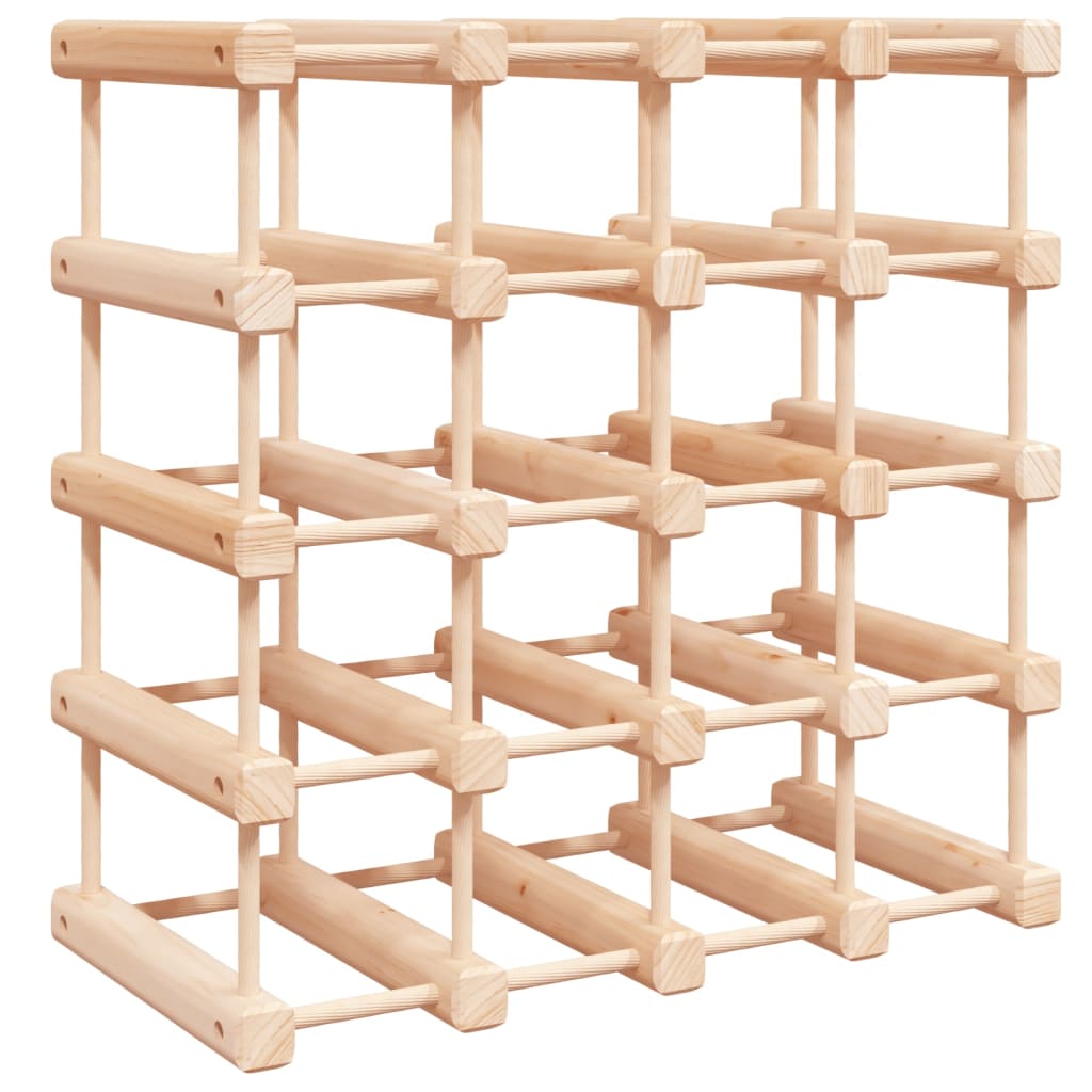 vinreol til 20 flasker 46,5x23x46,5 cm massivt fyrretræ