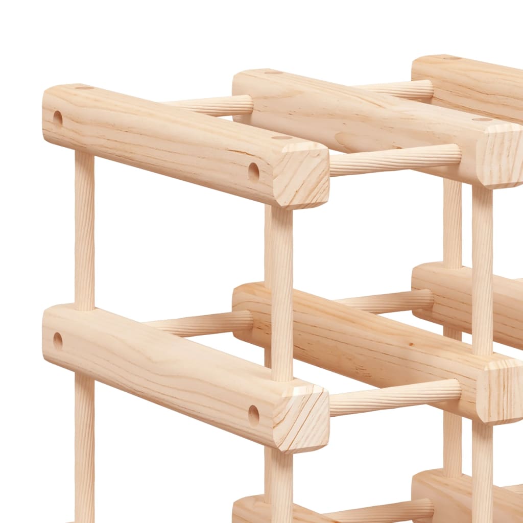 vinreol til 42 flasker 68,5x23x68,5 cm massivt fyrretræ
