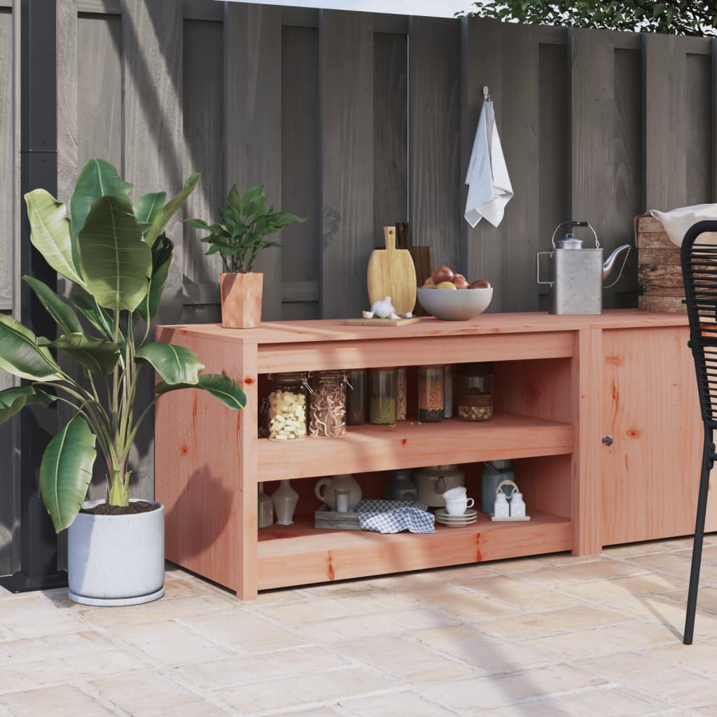 udendørs køkkenskab MEPPEL 106x55x64 cm massivt douglasgran