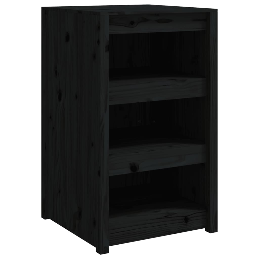 udendørs køkkenskab MEPPEL 55x55x92 cm massivt fyrretræ sort