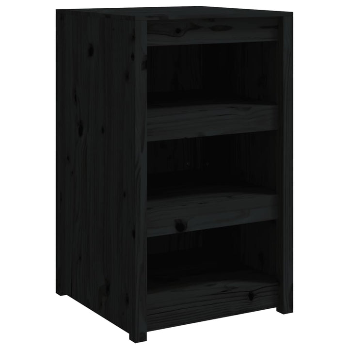 udendørs køkkenskab MEPPEL 55x55x92 cm massivt fyrretræ sort