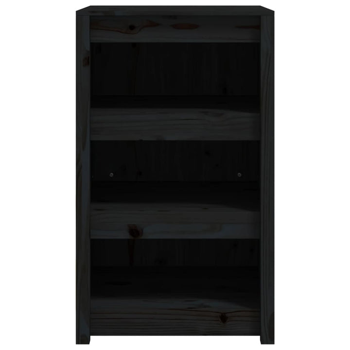 udendørs køkkenskab MEPPEL 55x55x92 cm massivt fyrretræ sort