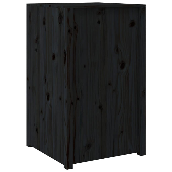 udendørs køkkenskab MEPPEL 55x55x92 cm massivt fyrretræ sort