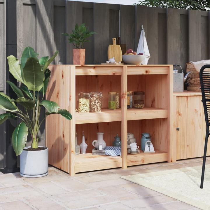 udendørs køkkenskab MEPPEL 106x55x92 cm massivt fyrretræ