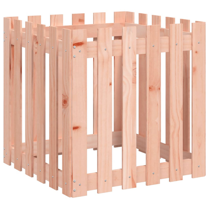 plantekasse med stakitdesign 60x60x60 cm massivt douglasfyr