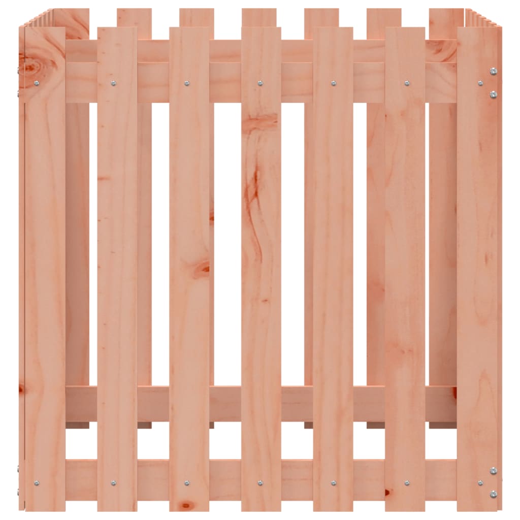 plantekasse med stakitdesign 70x70x70 cm massivt douglasfyr