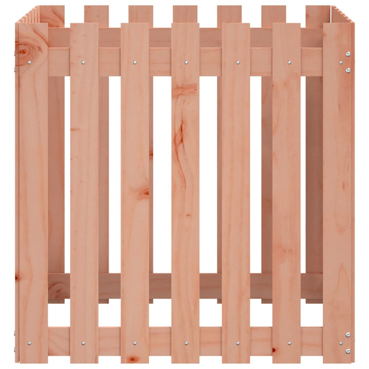 plantekasse med stakitdesign 70x70x70 cm massivt douglasfyr