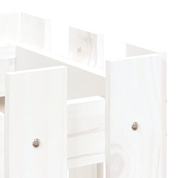 højbed med stakitdesign 100x30x30 cm massivt fyrretræ hvid