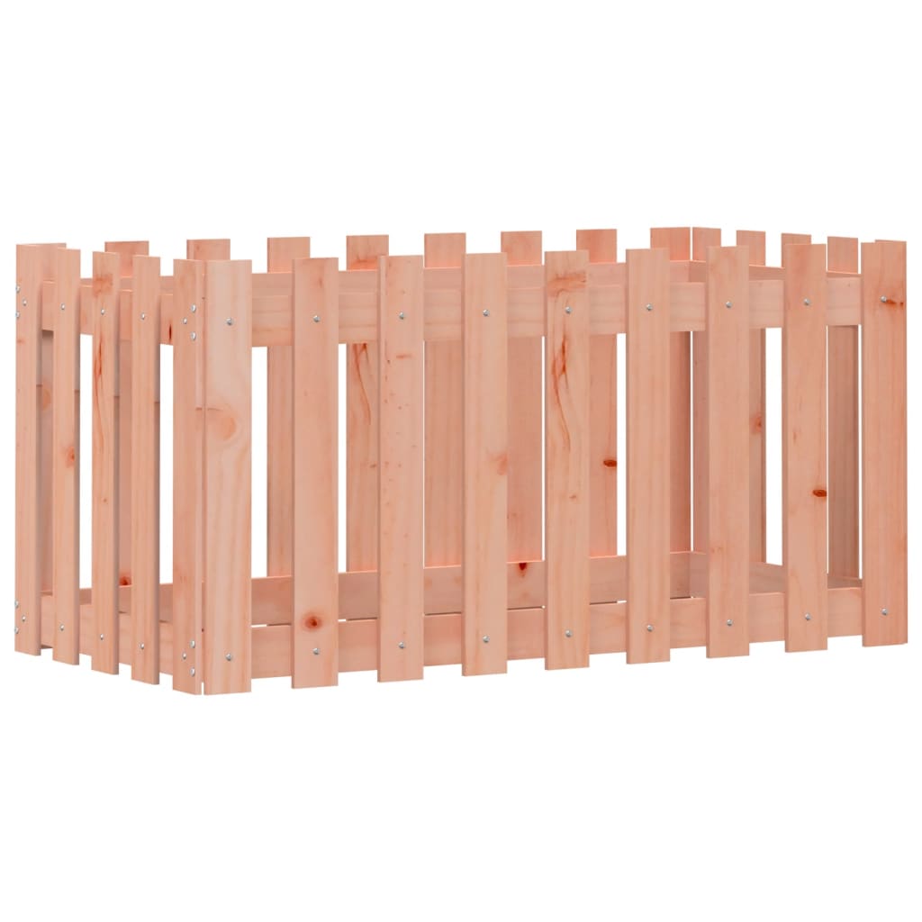 højbed med stakitdesign 100x50x50 cm massivt douglasgran