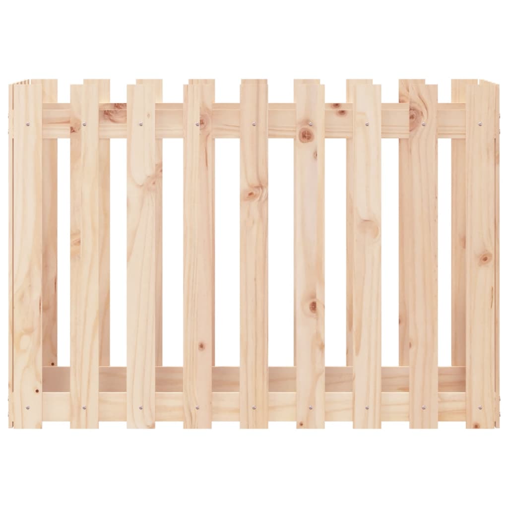højbed med stakitdesign 100x50x70 cm massivt fyrretræ