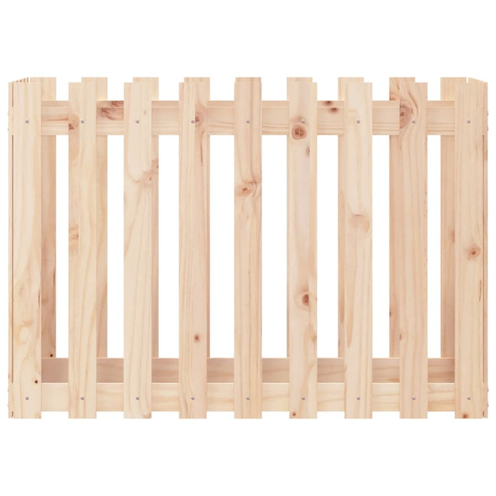 højbed med stakitdesign 100x50x70 cm massivt fyrretræ