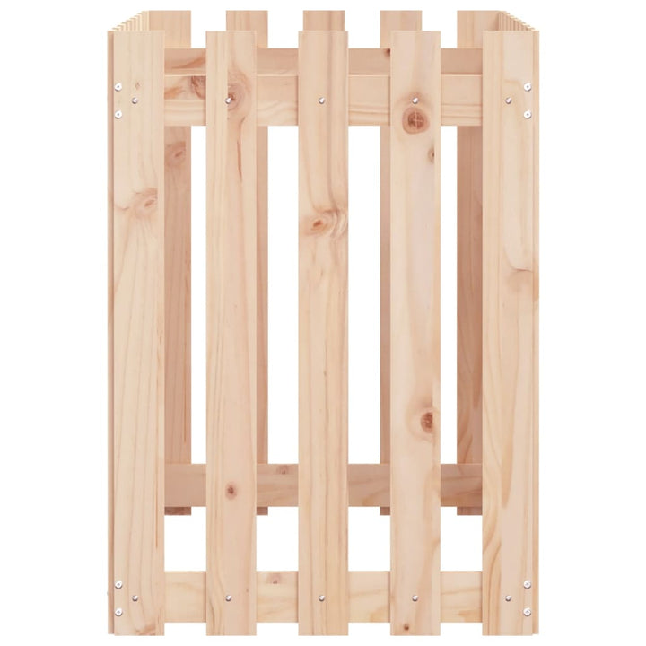 højbed med stakitdesign 100x50x70 cm massivt fyrretræ