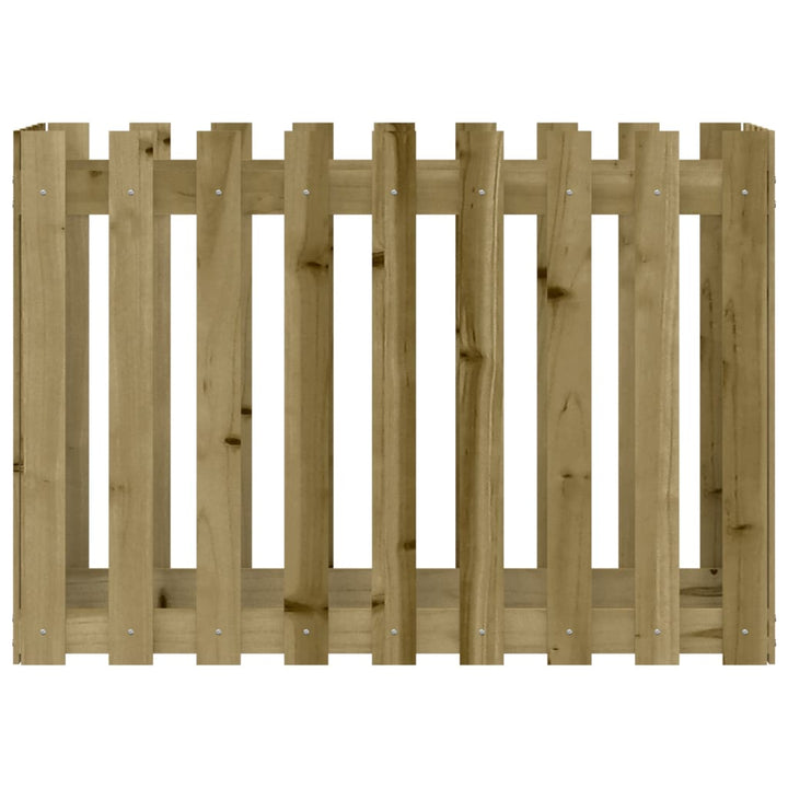 højbed med stakitdesign 100x50x70 cm imprægneret fyrretræ
