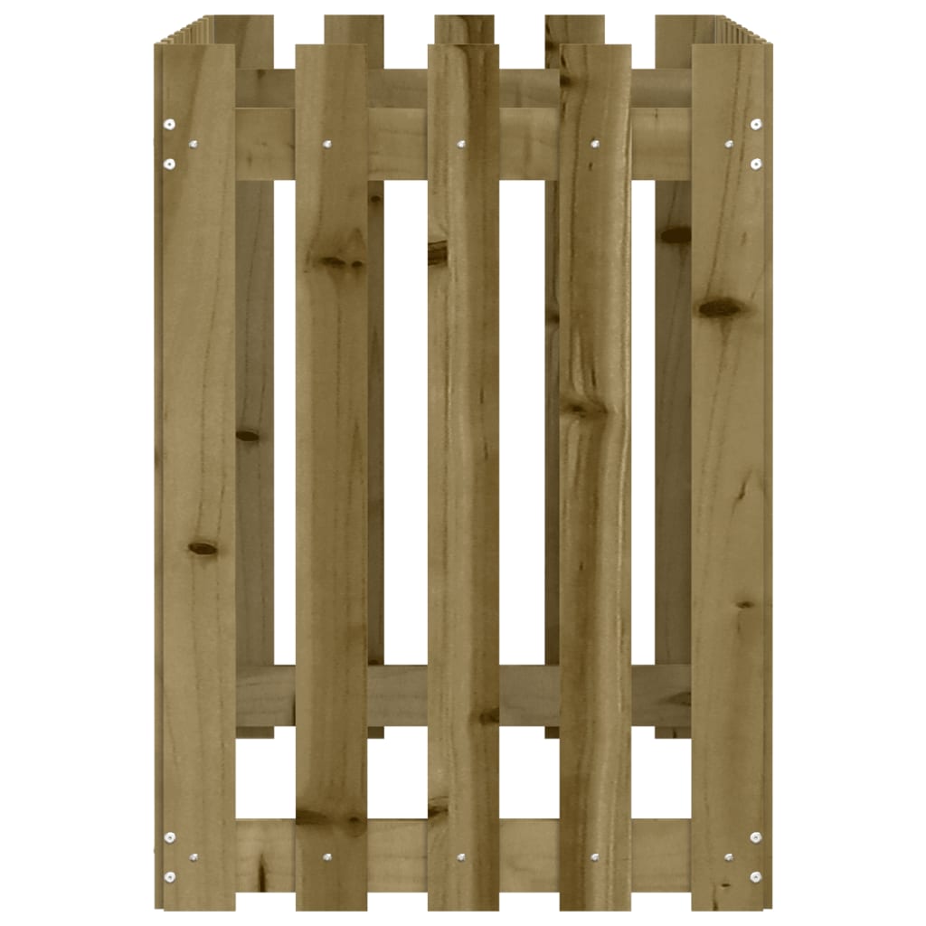 højbed med stakitdesign 100x50x70 cm imprægneret fyrretræ