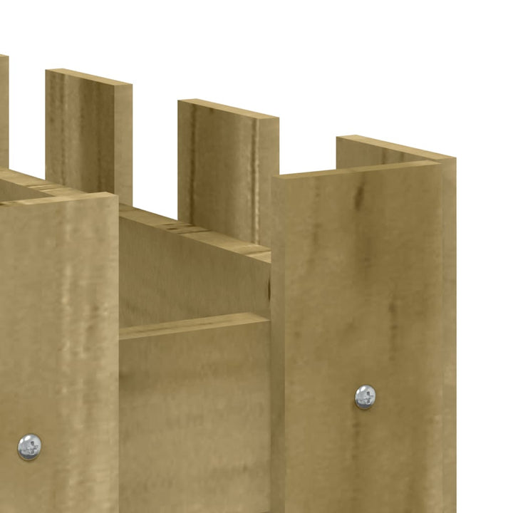 højbed med stakitdesign 100x50x70 cm imprægneret fyrretræ