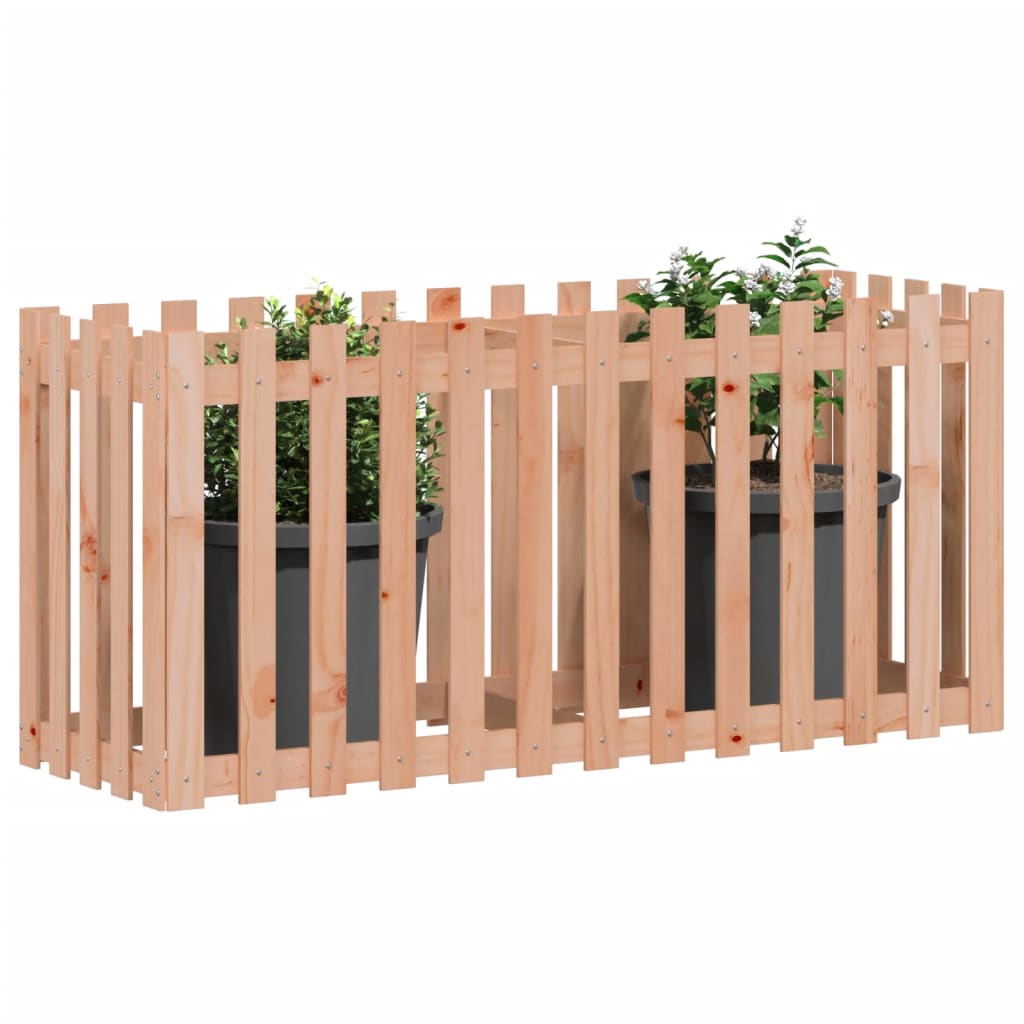 højbed med stakitdesign 150x50x70 cm massivt douglasgran