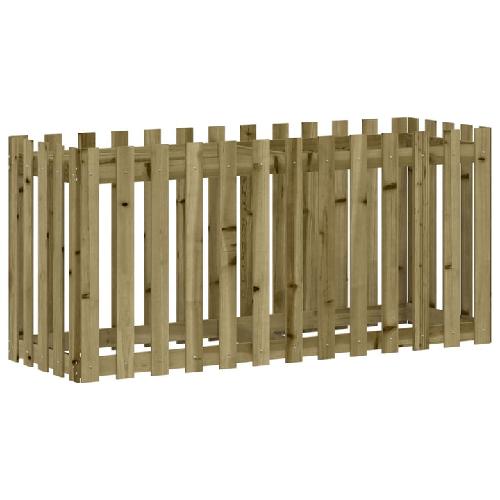 højbed med stakitdesign 150x50x70 cm imprægneret fyrretræ