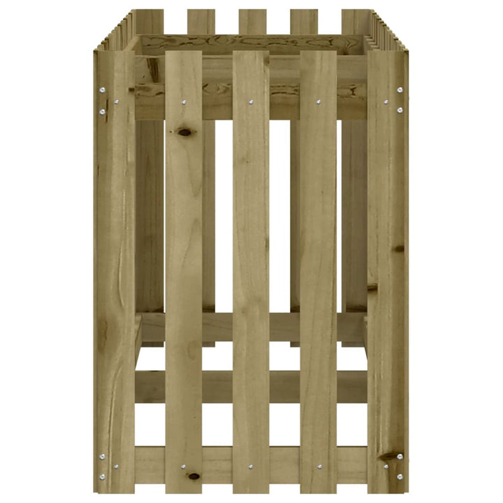 højbed med stakitdesign 150x50x70 cm imprægneret fyrretræ