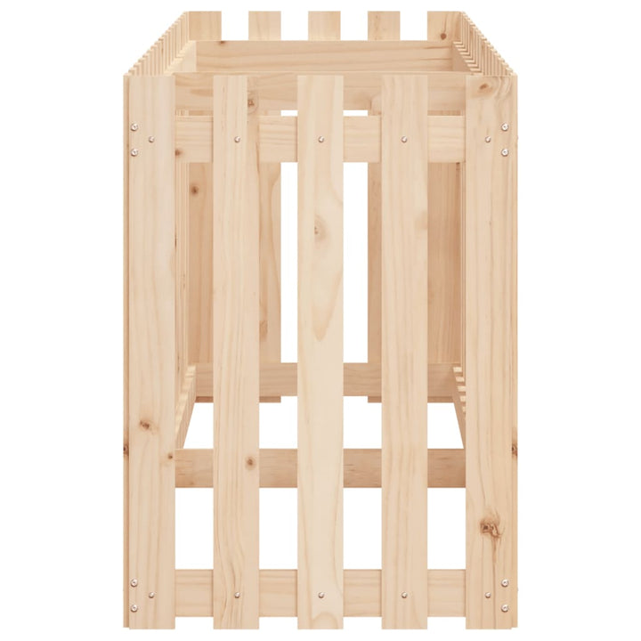 højbed med stakitdesign 200x50x70 cm massivt fyrretræ