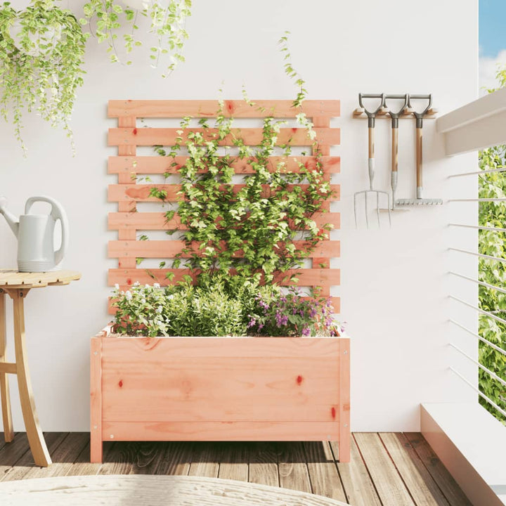 plantekasse med stativ 79x39,5x114 cm massivt douglasgran