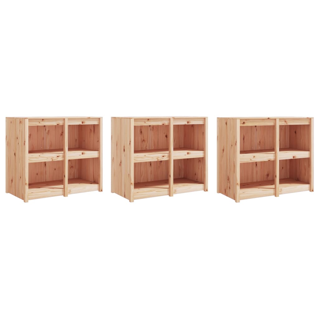 udendørs køkkenskabe MEPPEL 3 stk. massivt fyrretræ