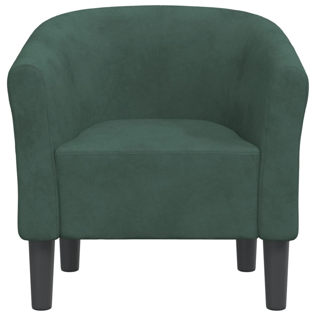 lænestol velour mørkegrøn