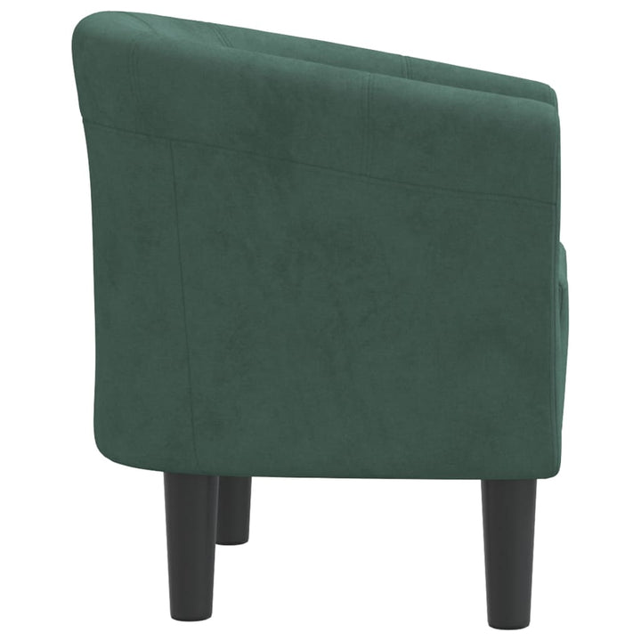 lænestol velour mørkegrøn