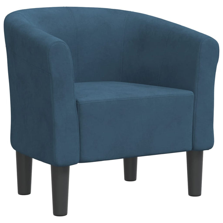 lænestol velour blå