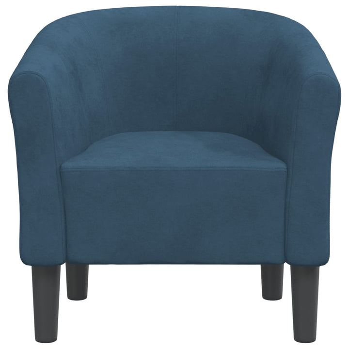 lænestol velour blå
