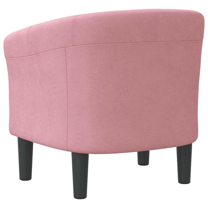 lænestol velour lyserød
