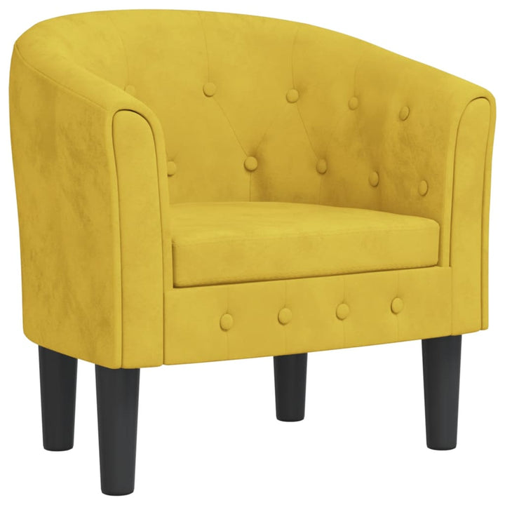 lænestol velour gul