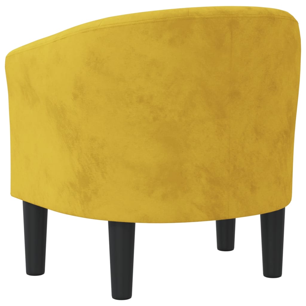 lænestol velour gul